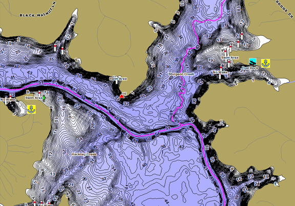ChartSelect's contour preview for LakeMaster Legacy Mid-Atlantic V2 LakeMaster Legacy Region