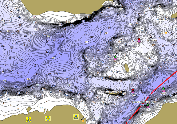 ChartSelect's contour preview for LakeMaster Legacy Quebec V1	 LakeMaster Legacy Region