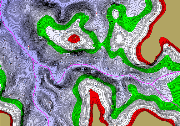 ChartSelect's contour preview for LakeMaster Legacy Western States V3 LakeMaster Legacy Region