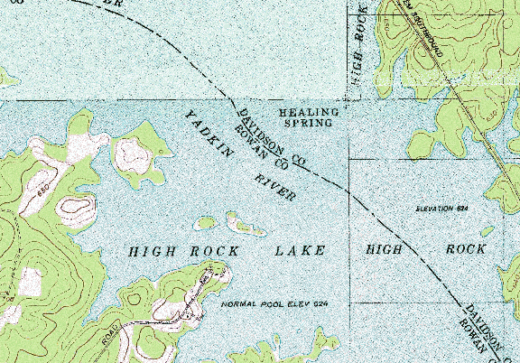 High Rock Lake Depth Chart