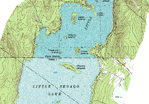 Little Sebago Lake Depth Chart